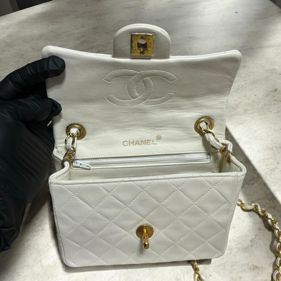 2004’ Vintage CHANEL Quilted Mini Square Flap Bag - Picture 12 of 16